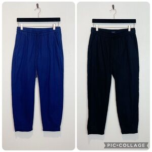 J. Crew Linen Cotton Drawstring Straight Leg Cuffed Pants Size 4 Lot of 2